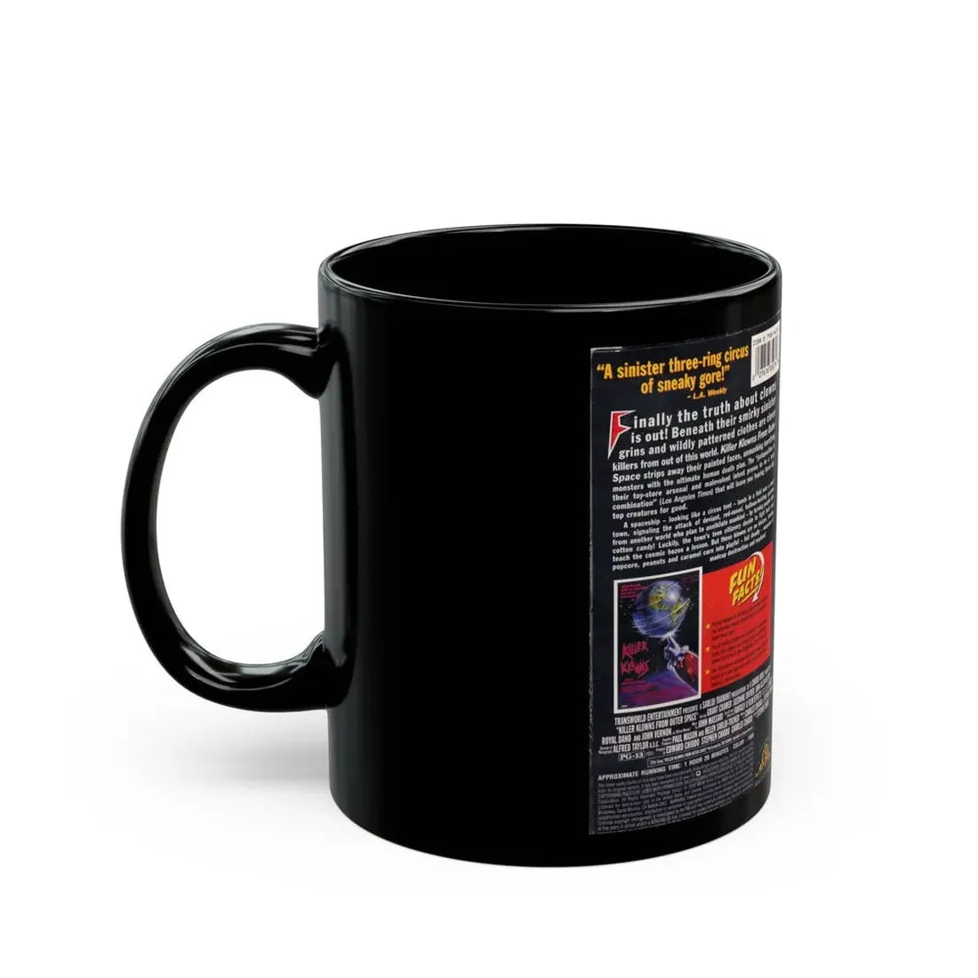 KILLER CLOWNS FROM OUTER SPACE (VHS COVER) - Black Coffee Mug - Go Mug Yourself