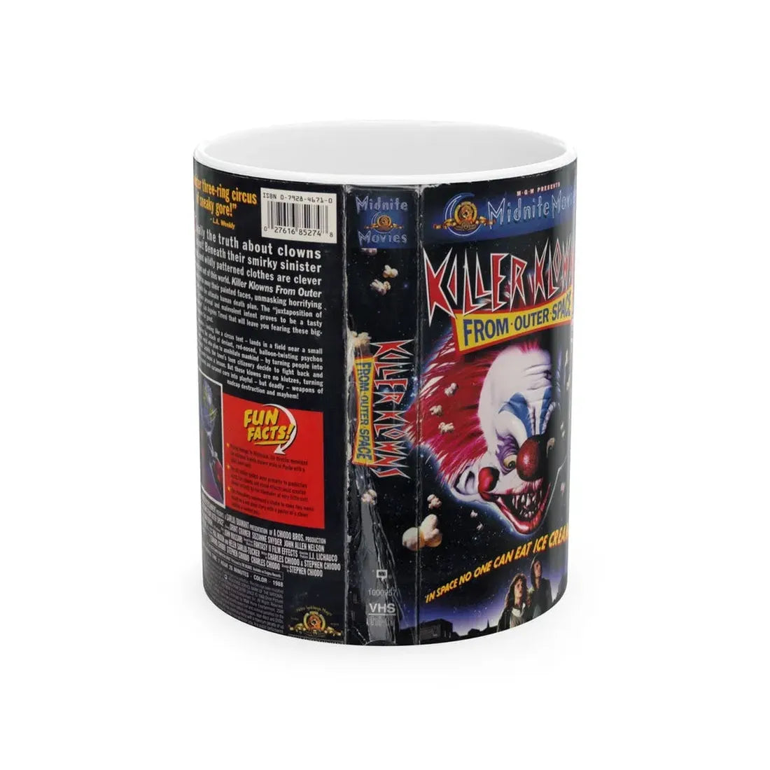 KILLER CLOWNS FROM OUTER SPACE (VHS COVER) - White Coffee Mug 11oz - Go Mug Yourself