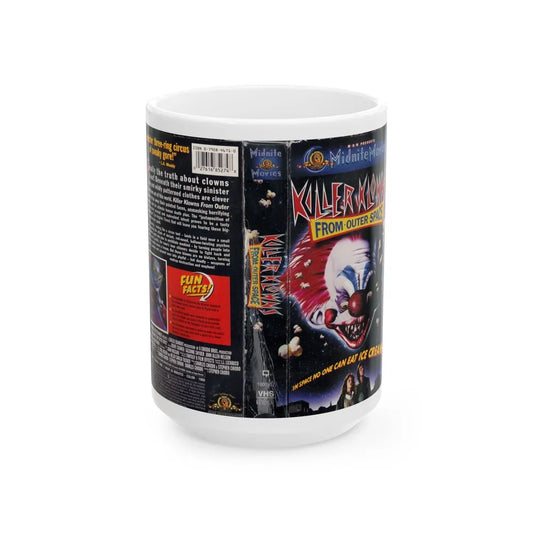 KILLER CLOWNS FROM OUTER SPACE (VHS COVER) - White Coffee Mug-15oz-Go Mug Yourself