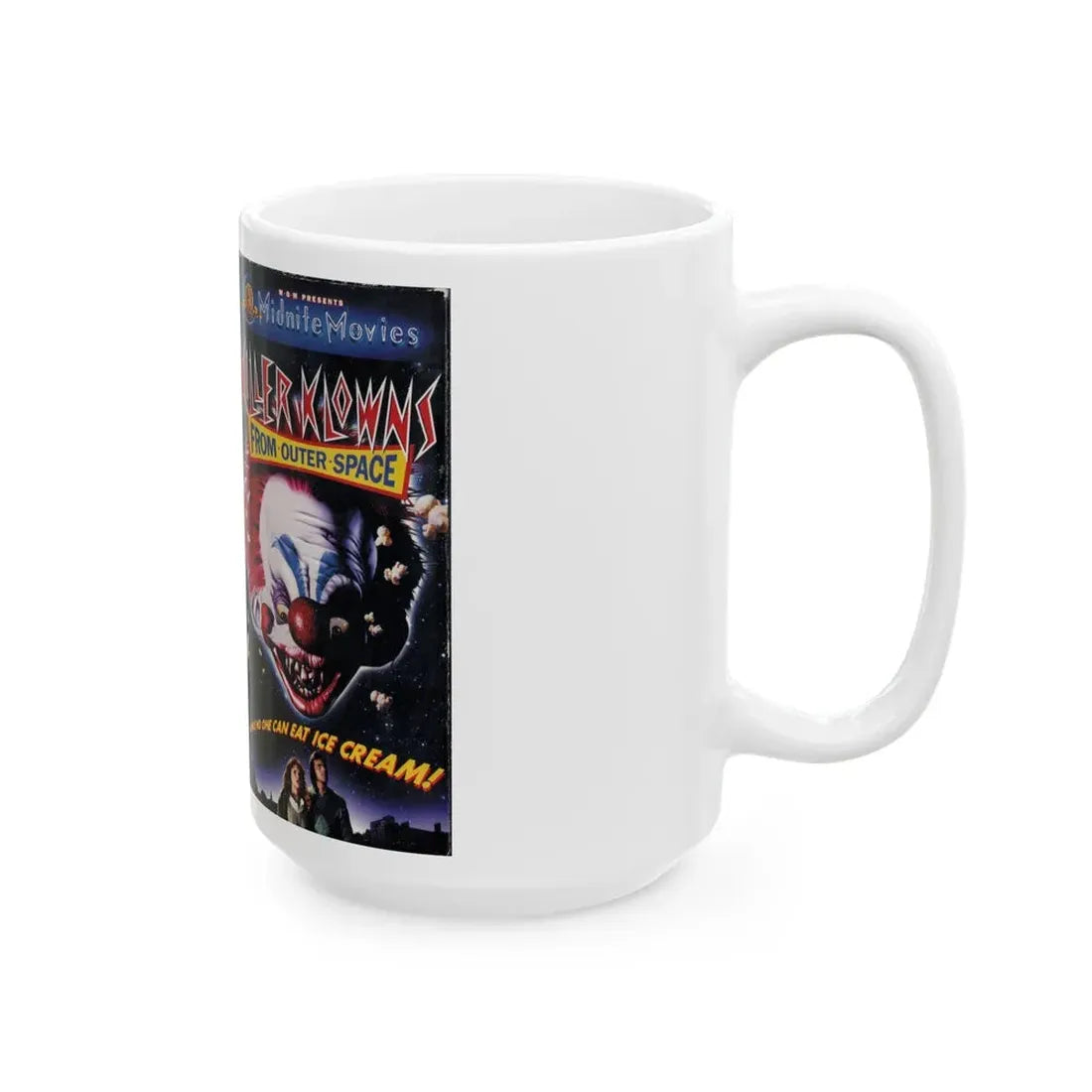 KILLER CLOWNS FROM OUTER SPACE (VHS COVER) - White Coffee Mug - Go Mug Yourself