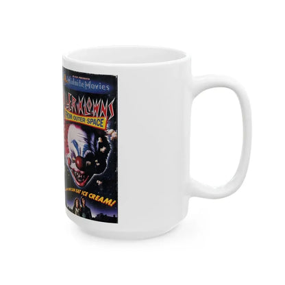 KILLER CLOWNS FROM OUTER SPACE (VHS COVER) - White Coffee Mug - Go Mug Yourself
