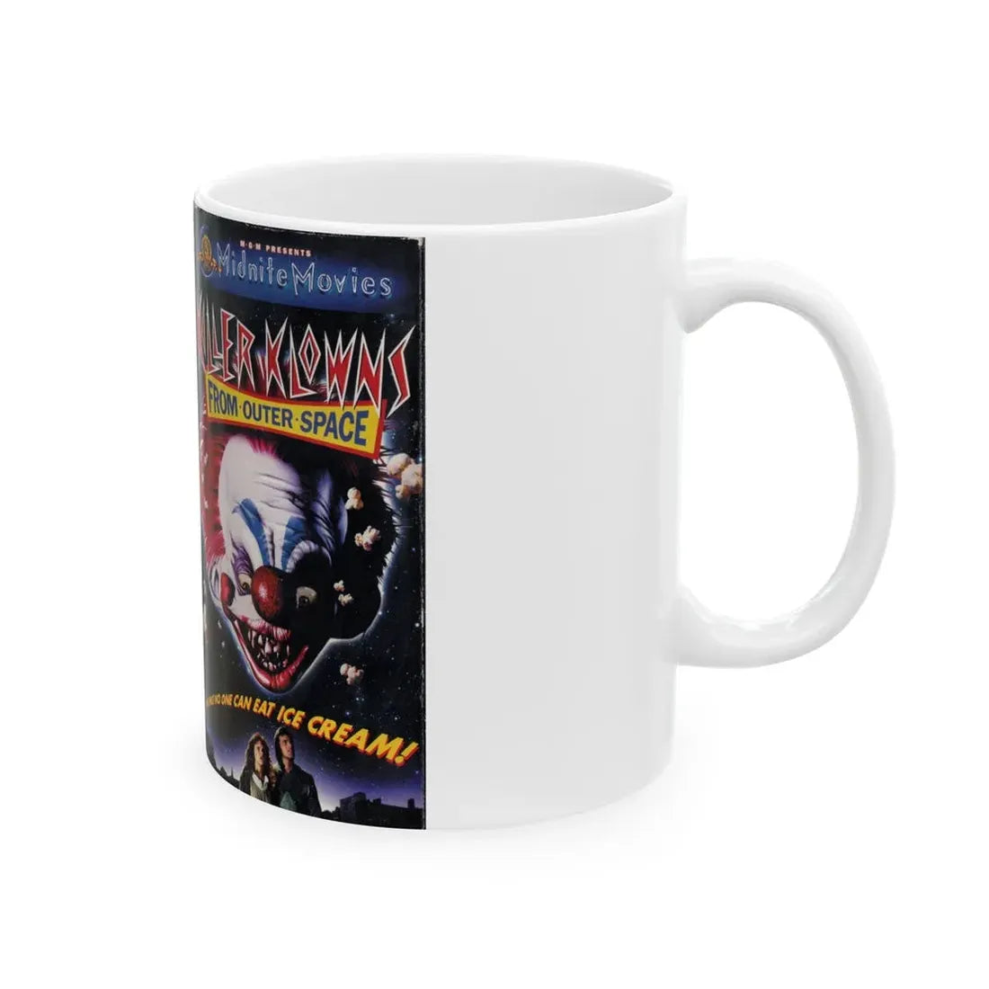KILLER CLOWNS FROM OUTER SPACE (VHS COVER) - White Coffee Mug - Go Mug Yourself
