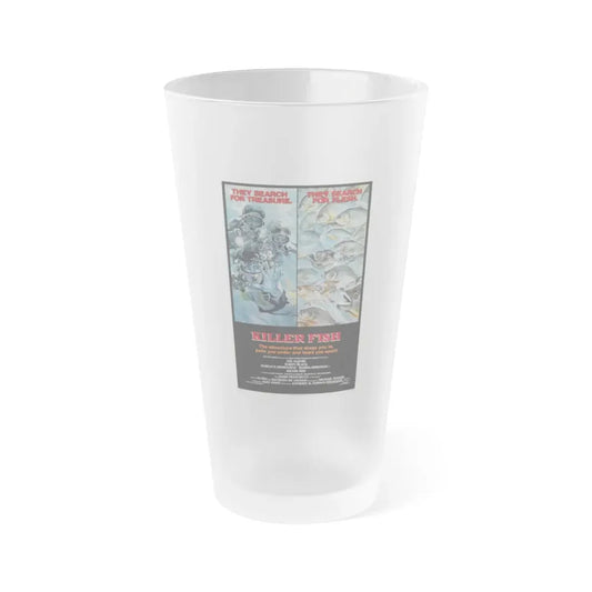 KILLER FISH 1979 Movie Poster - Frosted Pint Glass 16oz 16oz Frosted - Go Mug Yourself