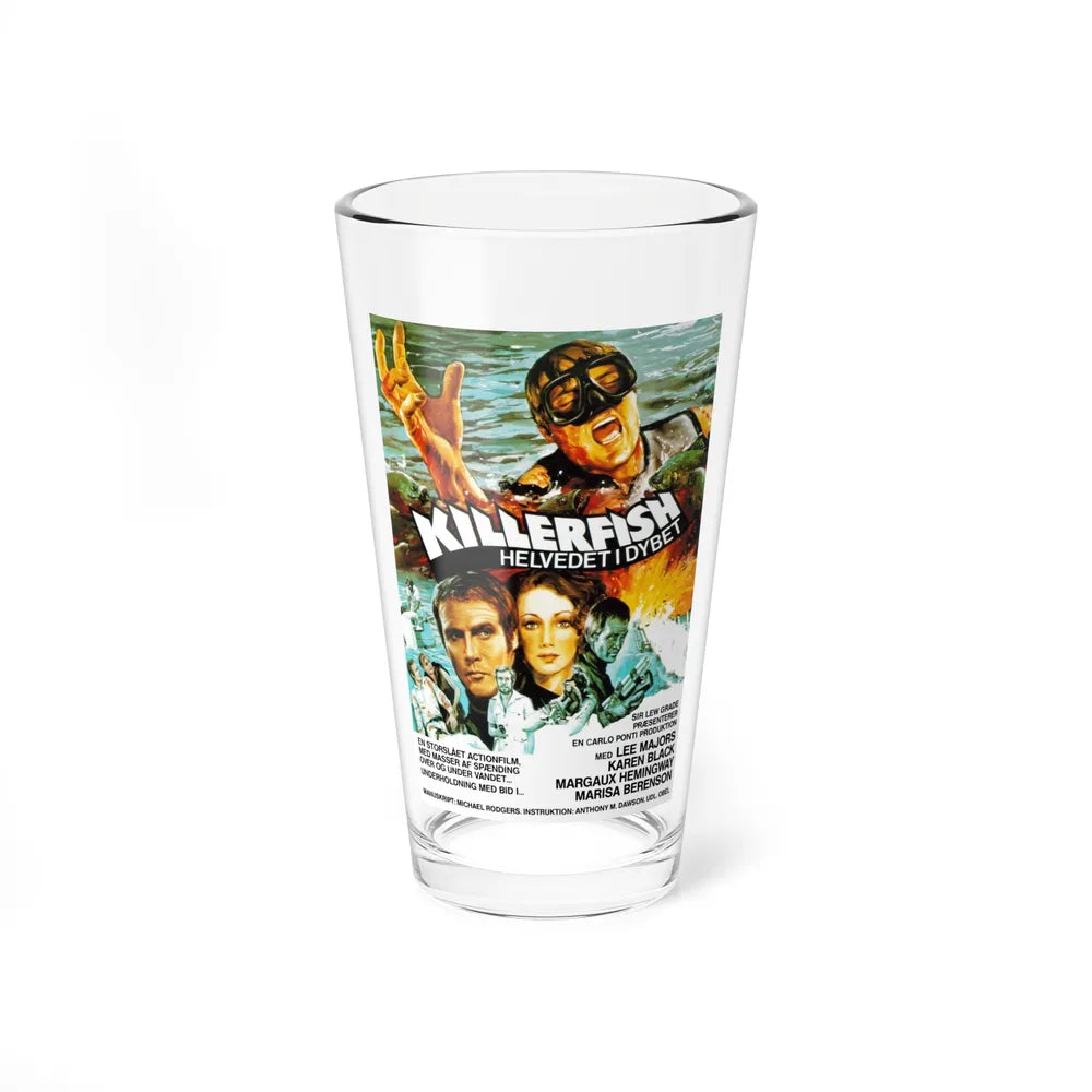 KILLER FISH (DENMARK) 1979 Movie Poster - Pint Glass 16oz-16oz-Go Mug Yourself