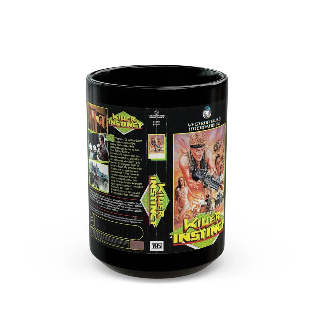 KILLER INSTINCT (VHS COVER) - Black Coffee Mug-15oz-Go Mug Yourself