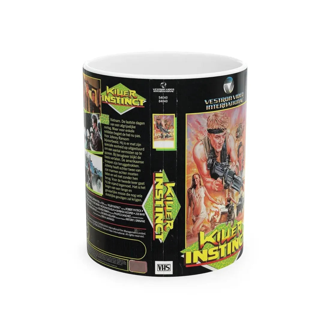 KILLER INSTINCT (VHS COVER) - White Coffee Mug 11oz - Go Mug Yourself