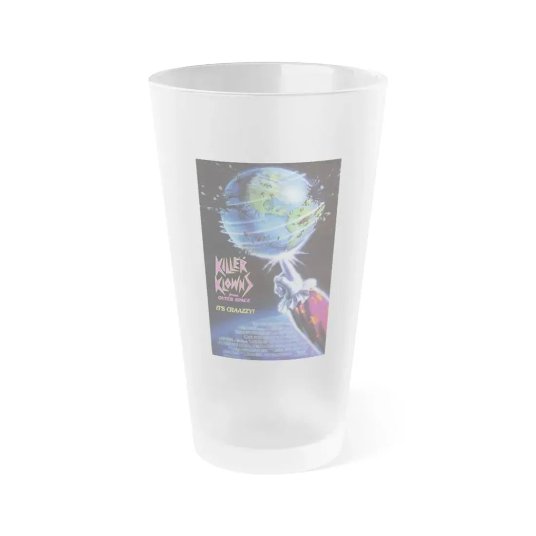 KILLER KLOWNS FROM OUTER SPACE (2) 1988 Movie Poster - Frosted Pint Glass 16oz 16oz Frosted - Go Mug Yourself