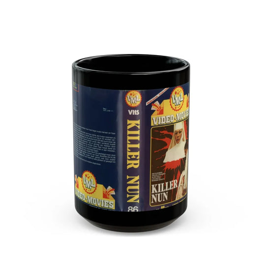 KILLER NUN (VHS COVER) - Black Coffee Mug-15oz-Go Mug Yourself