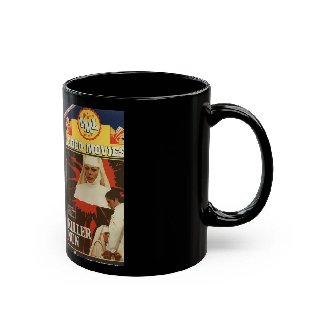 KILLER NUN (VHS COVER) - Black Coffee Mug-Go Mug Yourself