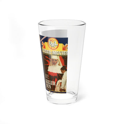 KILLER NUN (VHS COVER) Pint Glass 16oz-Go Mug Yourself