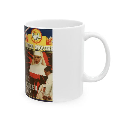KILLER NUN (VHS COVER) - White Coffee Mug - Go Mug Yourself