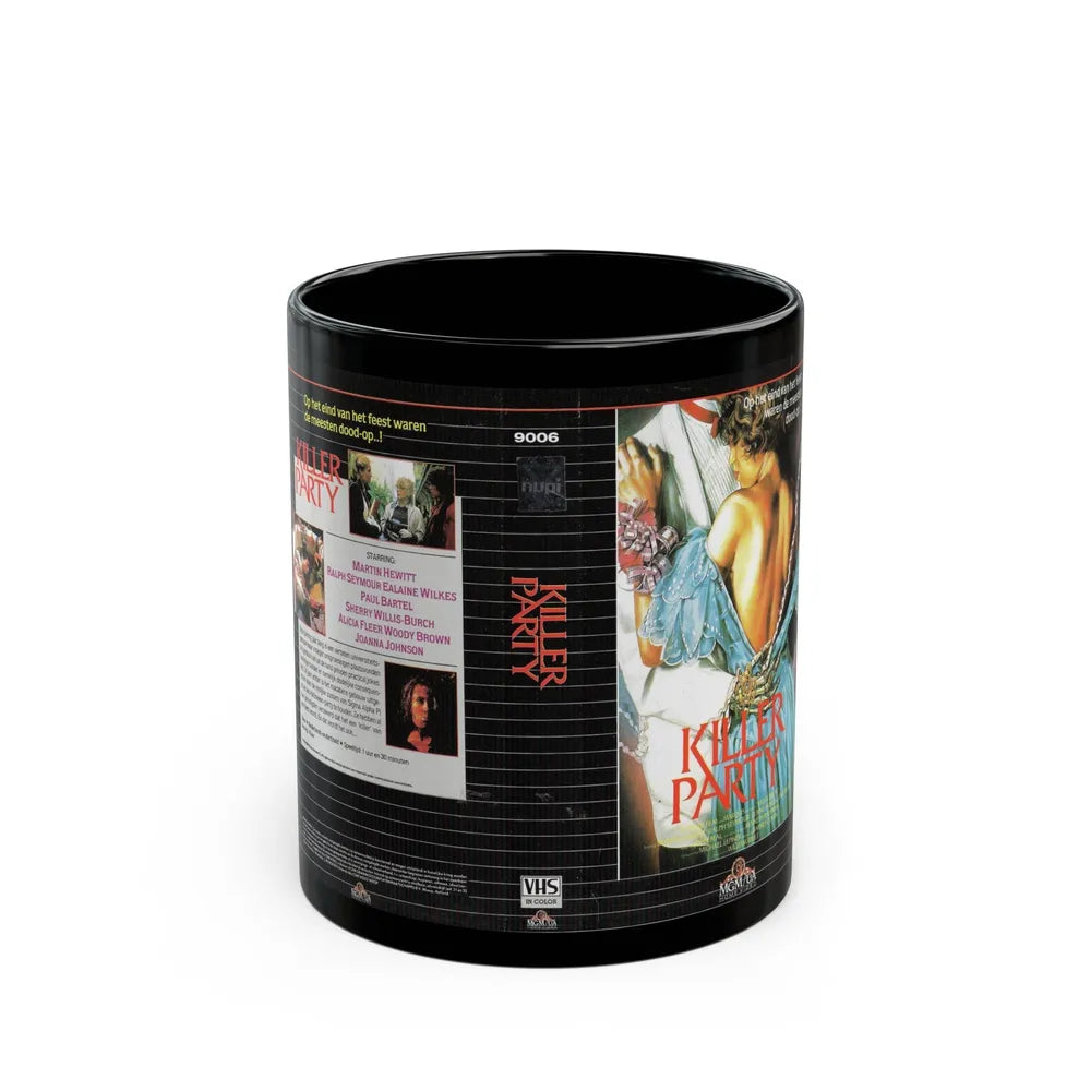 KILLER PARTY (VHS COVER) - Black Coffee Mug-11oz-Go Mug Yourself