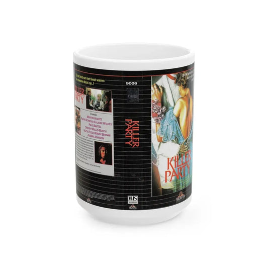 KILLER PARTY (VHS COVER) - White Coffee Mug 15oz - Go Mug Yourself