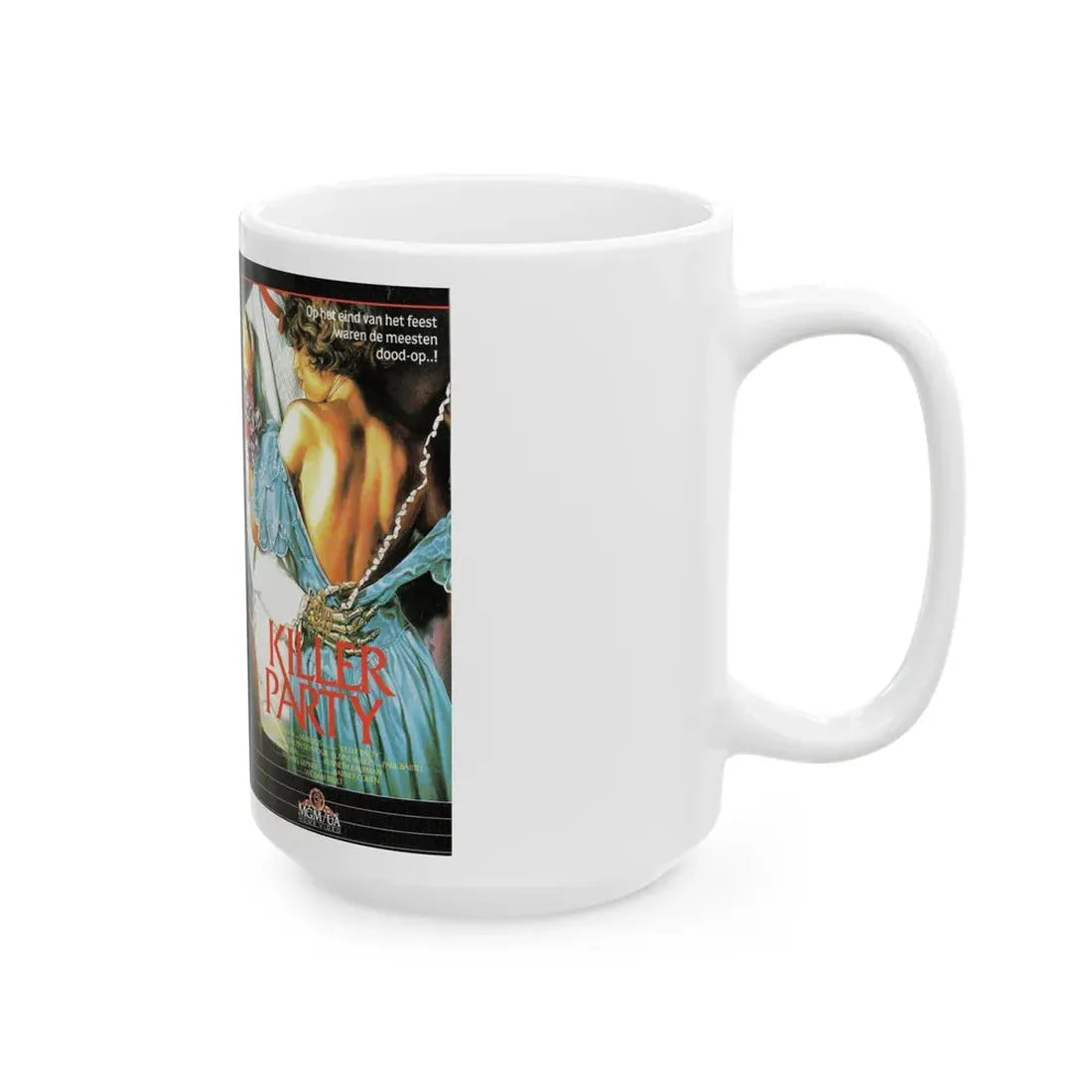 KILLER PARTY (VHS COVER) - White Coffee Mug - Go Mug Yourself