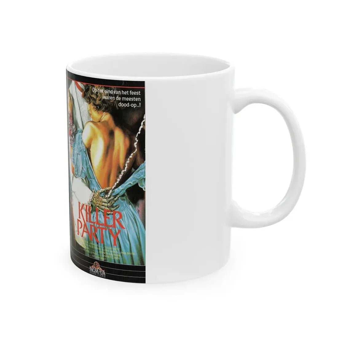 KILLER PARTY (VHS COVER) - White Coffee Mug - Go Mug Yourself
