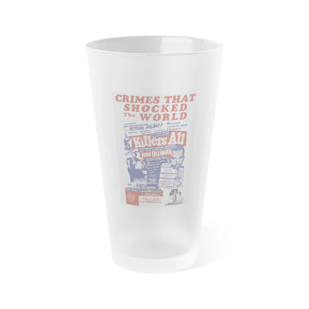 KILLERS ALL + THE DEVIL'S KILLER 1947 Movie Poster - Frosted Pint Glass 16oz-16oz-Frosted-Go Mug Yourself