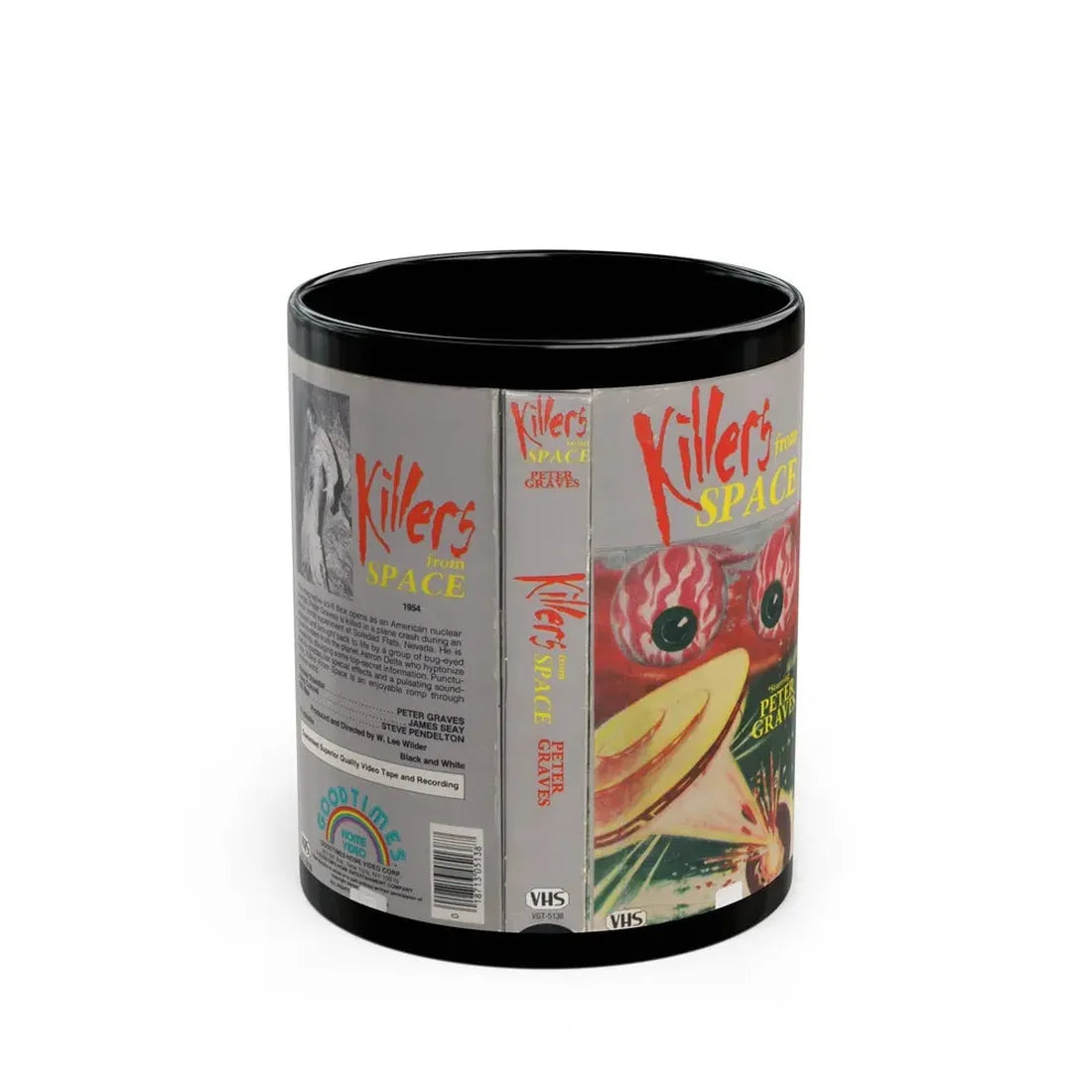 KILLERS FROM SPACE (VHS COVER) - Black Coffee Mug 11oz - Go Mug Yourself