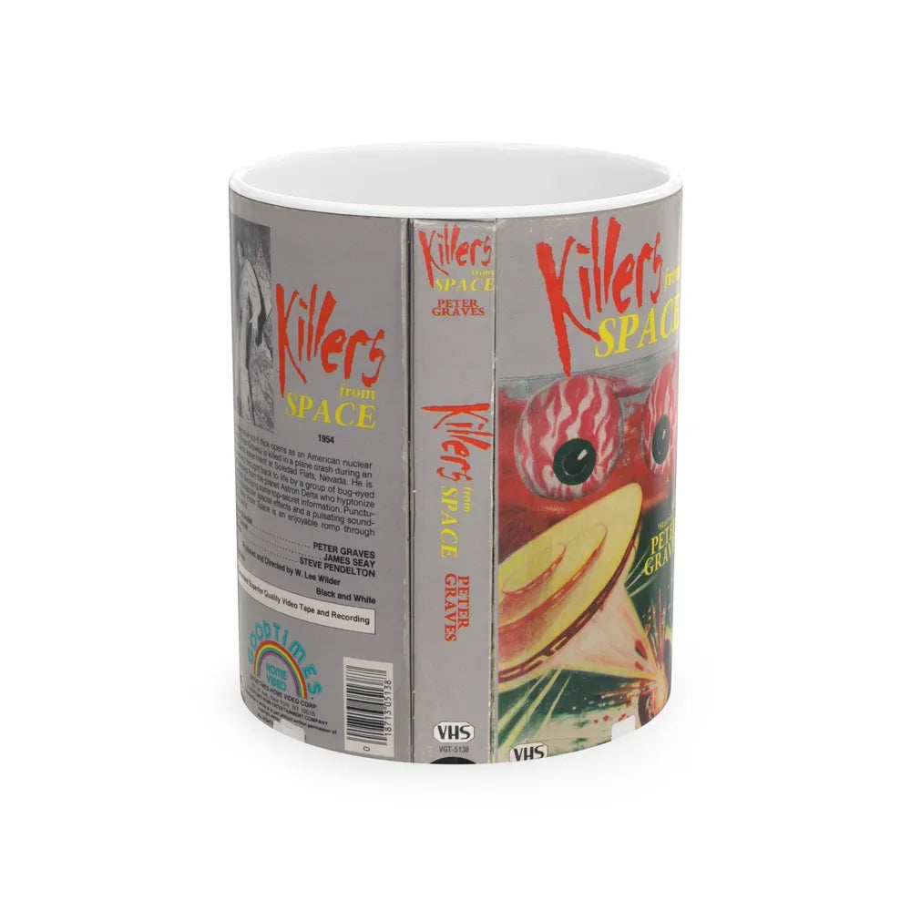 KILLERS FROM SPACE (VHS COVER) - White Coffee Mug-11oz-Go Mug Yourself