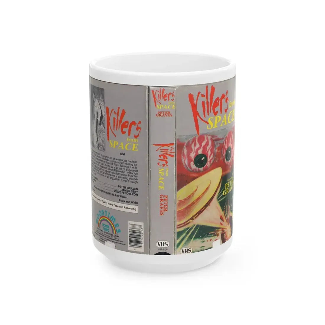 KILLERS FROM SPACE (VHS COVER) - White Coffee Mug 15oz - Go Mug Yourself