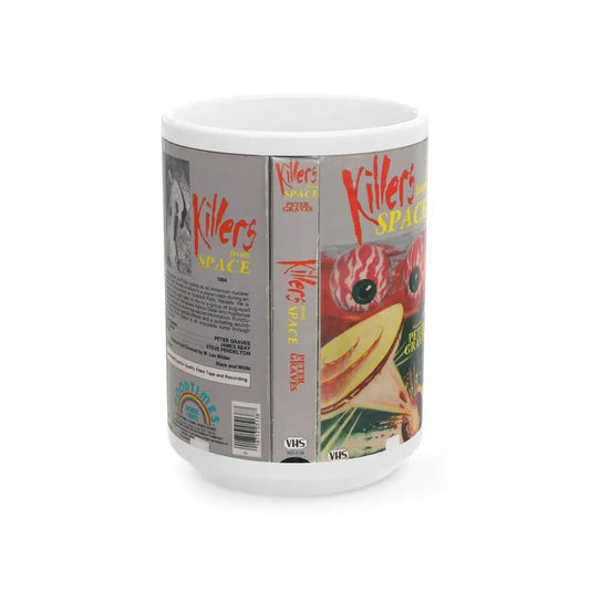 KILLERS FROM SPACE (VHS COVER) - White Coffee Mug 15oz - Go Mug Yourself