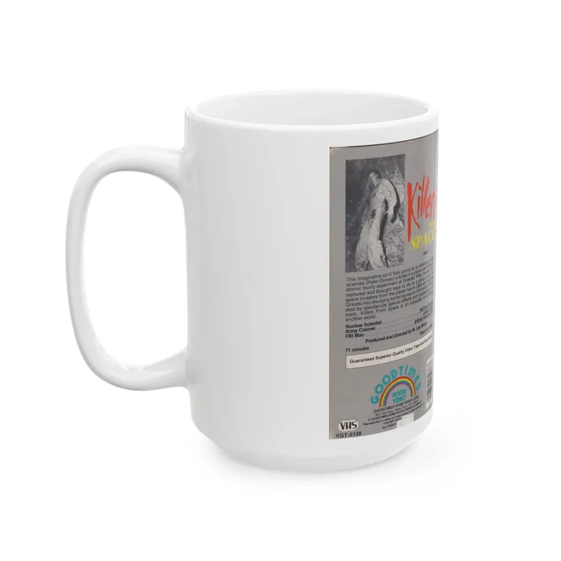 KILLERS FROM SPACE (VHS COVER) - White Coffee Mug - Go Mug Yourself