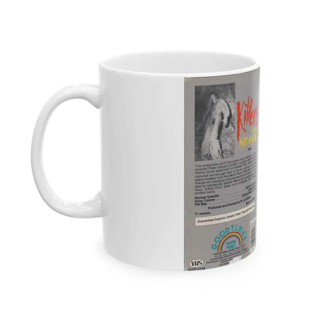 KILLERS FROM SPACE (VHS COVER) - White Coffee Mug - Go Mug Yourself