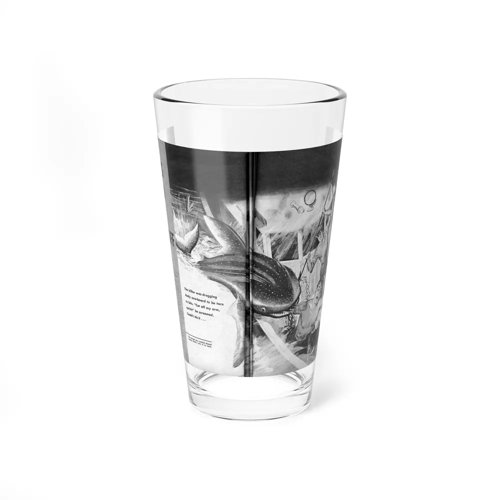 Killers Ripped My Arm off, Man's Daring Action - Pint Glass 16oz-16oz-Go Mug Yourself