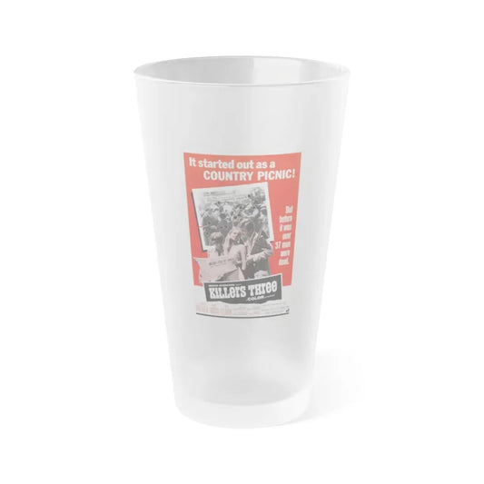 KILLERS THREE 1968 Movie Poster - Frosted Pint Glass 16oz 16oz Frosted - Go Mug Yourself