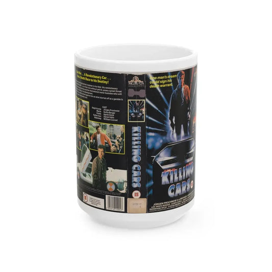 KILLING CARS (VHS COVER) - White Coffee Mug 15oz - Go Mug Yourself