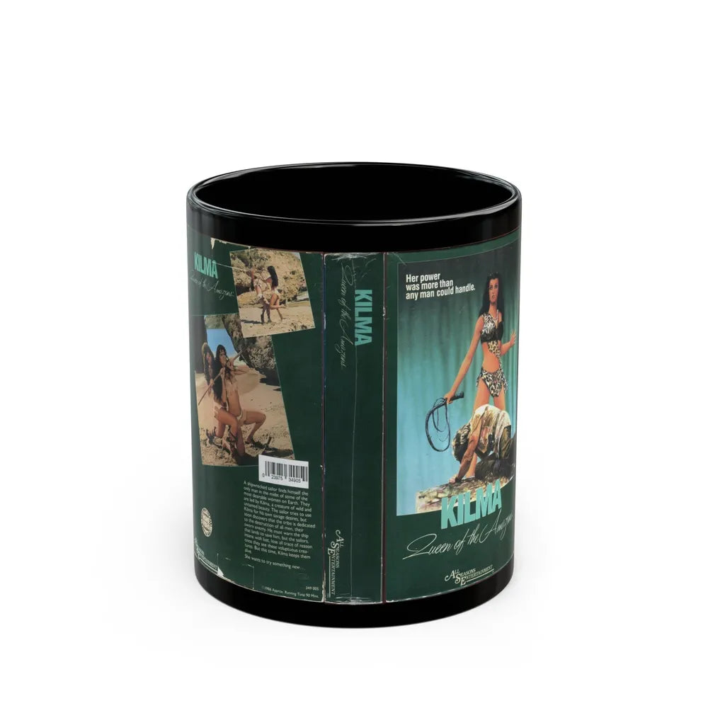 KILMA QUEEN OF THE AMAZONS (VHS COVER) - Black Coffee Mug-11oz-Go Mug Yourself