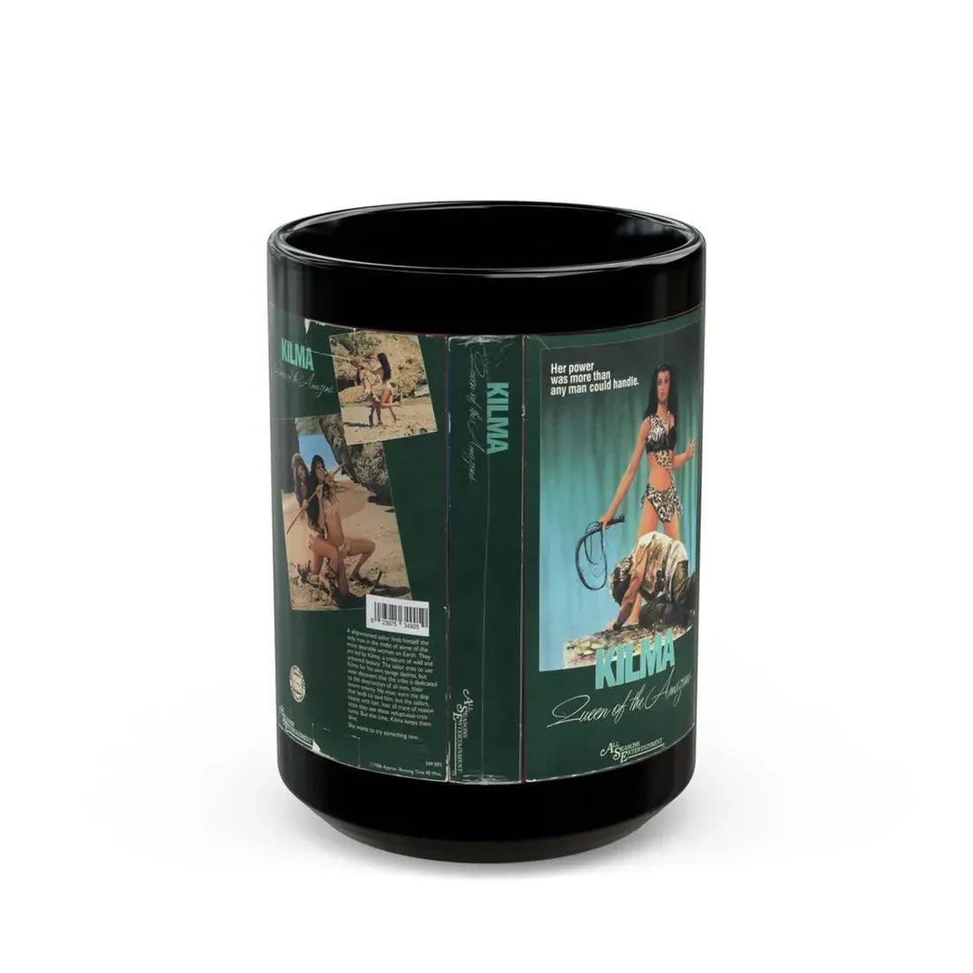 KILMA QUEEN OF THE AMAZONS (VHS COVER) - Black Coffee Mug 15oz - Go Mug Yourself