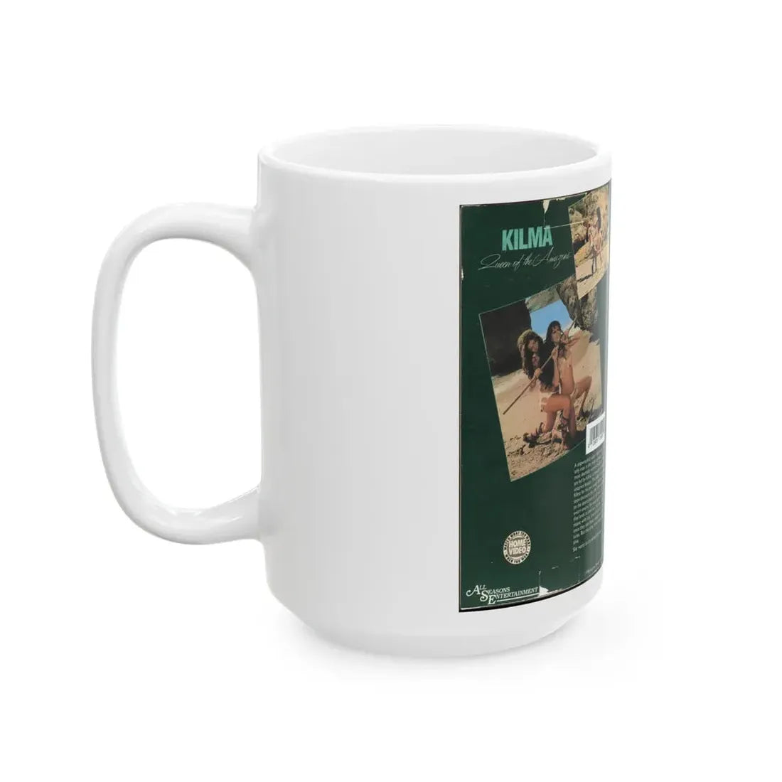KILMA QUEEN OF THE AMAZONS (VHS COVER) - White Coffee Mug - Go Mug Yourself