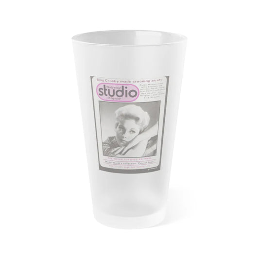 Kim Novak #109 - Mag. Cover (Vintage Female Icon) Frosted Pint Glass 16oz-16oz-Frosted-Go Mug Yourself