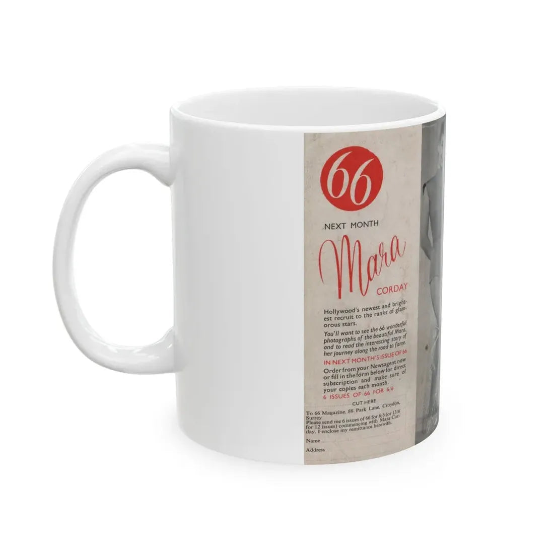 Kim Novak #139 - Scanned Mag. 66 Photos (Vintage Female Icon) White Coffee Mug - Go Mug Yourself