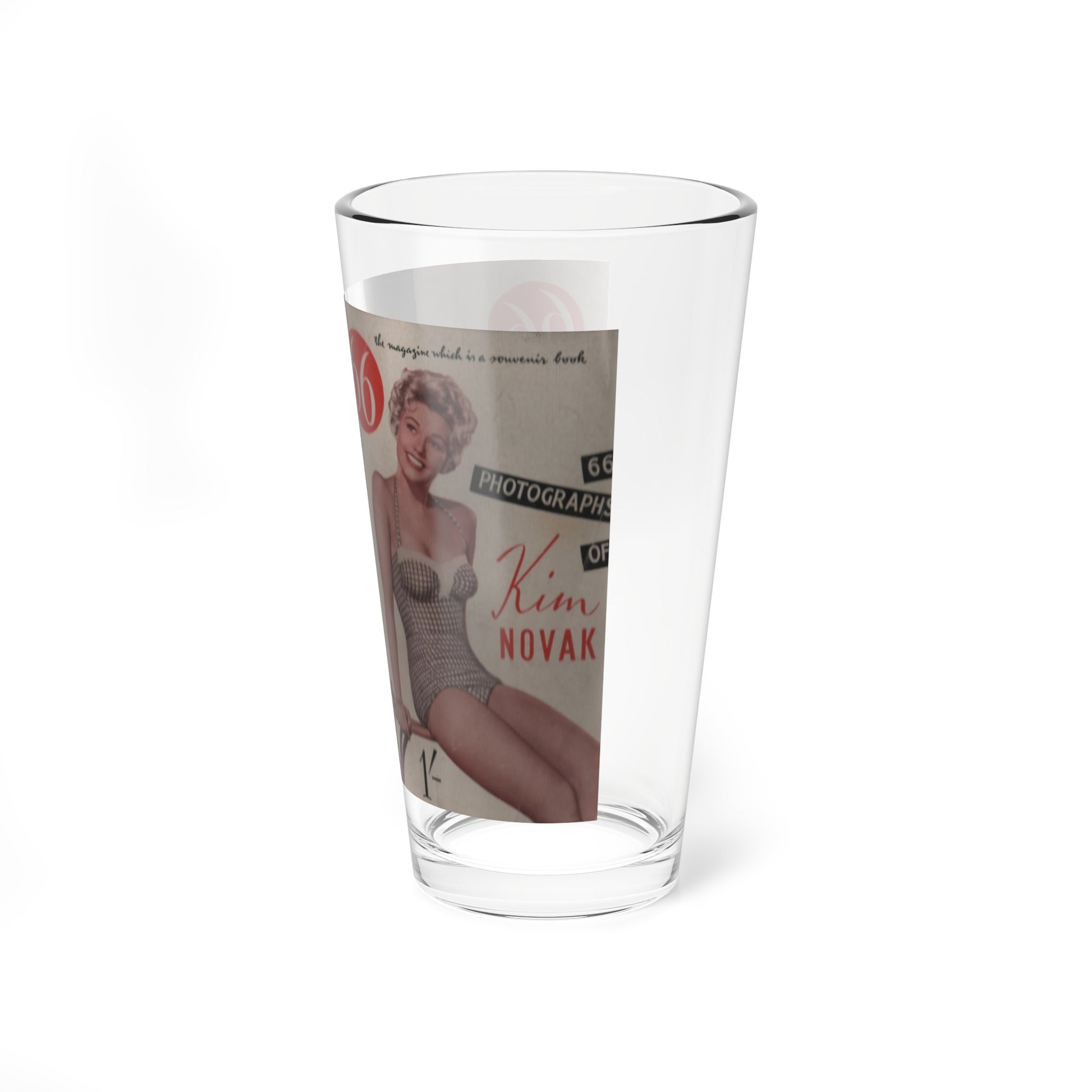 Kim Novak #139 - Scanned Mag. 66 Photos (Vintage Female Icon) Pint Glass 16oz-Go Mug Yourself