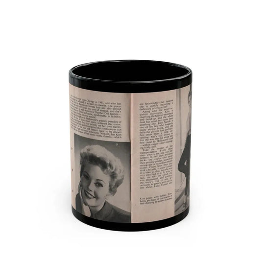 Kim Novak #141 - Scanned Mag. 66 Photos (Vintage Female Icon) Black Coffee Mug 11oz - Go Mug Yourself