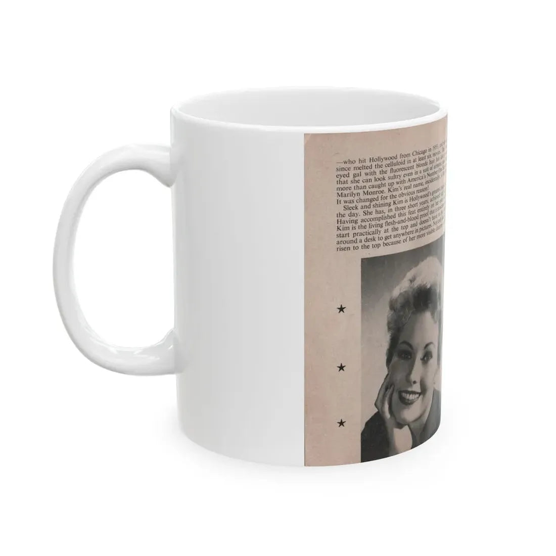 Kim Novak #141 - Scanned Mag. 66 Photos (Vintage Female Icon) White Coffee Mug - Go Mug Yourself