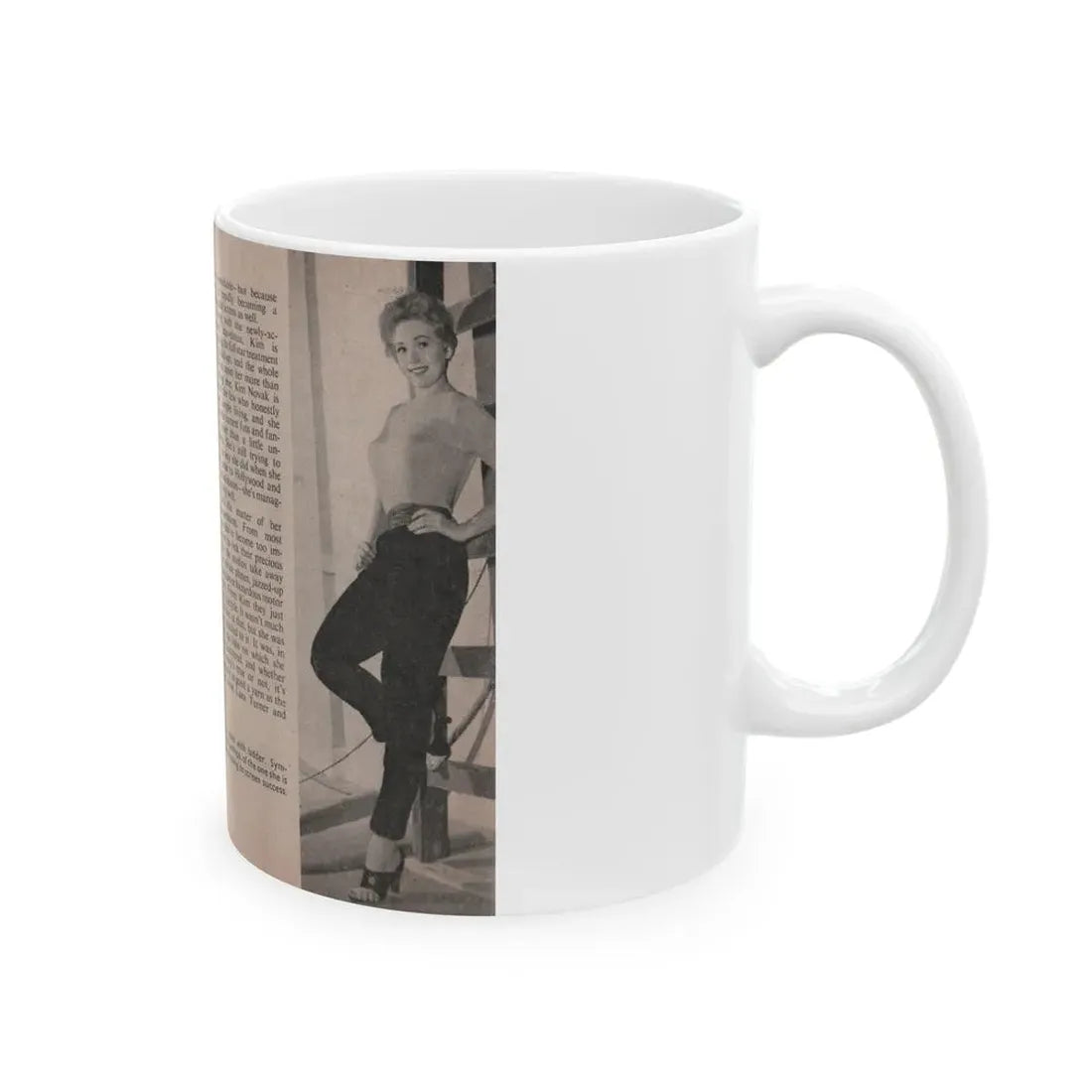 Kim Novak #141 - Scanned Mag. 66 Photos (Vintage Female Icon) White Coffee Mug - Go Mug Yourself