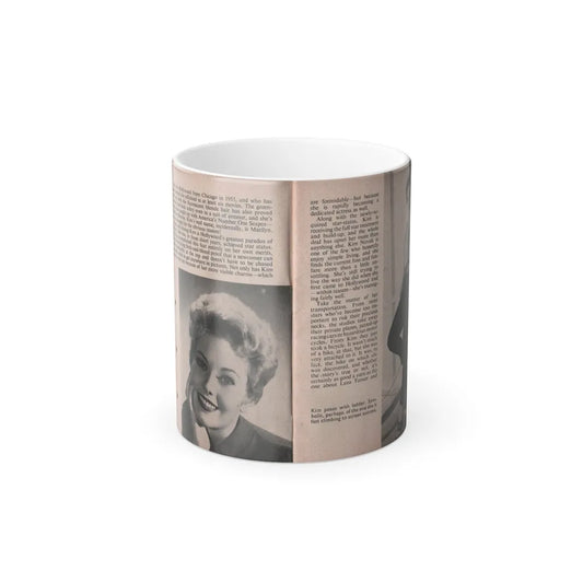 Kim Novak #141 - Scanned Mag. 66 Photos (Pages 2 & 3) (Vintage Female Icons) Color Changing Mug 11oz-11oz-Go Mug Yourself