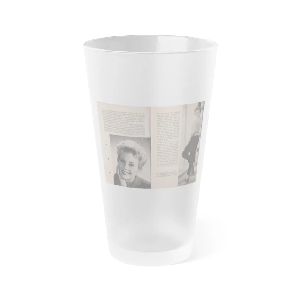 Kim Novak #141 - Scanned Mag. 66 Photos (Vintage Female Icon) Frosted Pint Glass 16oz-16oz-Frosted-Go Mug Yourself