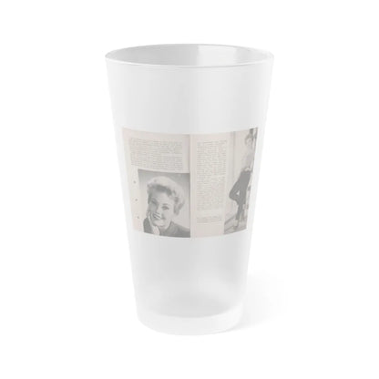 Kim Novak #141 - Scanned Mag. 66 Photos (Vintage Female Icon) Frosted Pint Glass 16oz-16oz-Frosted-Go Mug Yourself