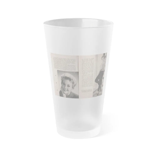 Kim Novak #141 - Scanned Mag. 66 Photos (Vintage Female Icon) Frosted Pint Glass 16oz-16oz-Frosted-Go Mug Yourself