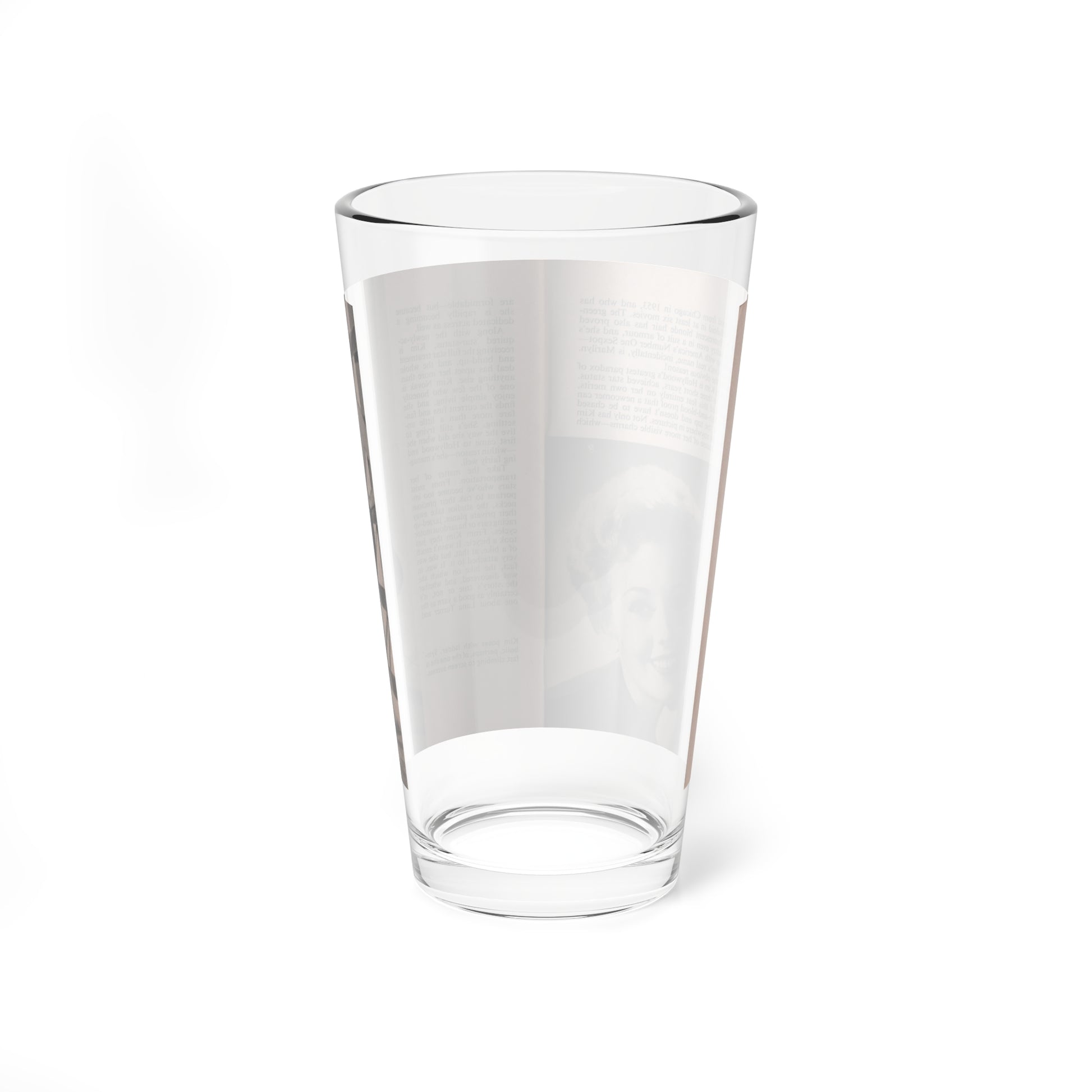 Kim Novak #141 - Scanned Mag. 66 Photos (Vintage Female Icon) Pint Glass 16oz-Go Mug Yourself
