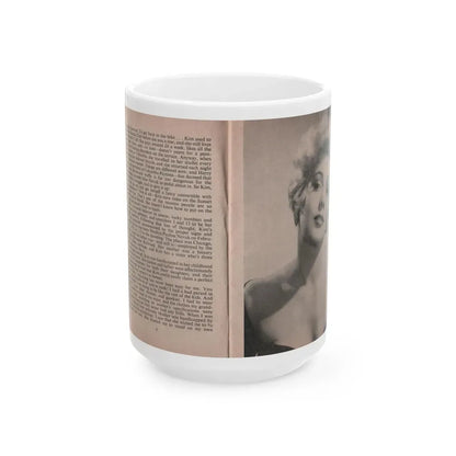 Kim Novak #142 - Scanned Mag. 66 Photos (Vintage Female Icon) White Coffee Mug 15oz - Go Mug Yourself