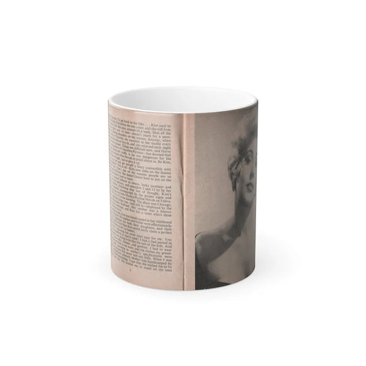 Kim Novak #142 - Scanned Mag. 66 Photos (Pages 4 & 5) (Vintage Female Icons) Color Changing Mug 11oz-11oz-Go Mug Yourself
