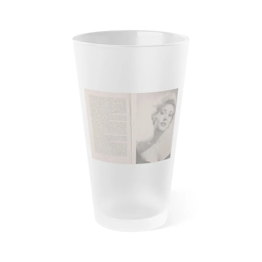 Kim Novak #142 - Scanned Mag. 66 Photos (Vintage Female Icon) Frosted Pint Glass 16oz-16oz-Frosted-Go Mug Yourself
