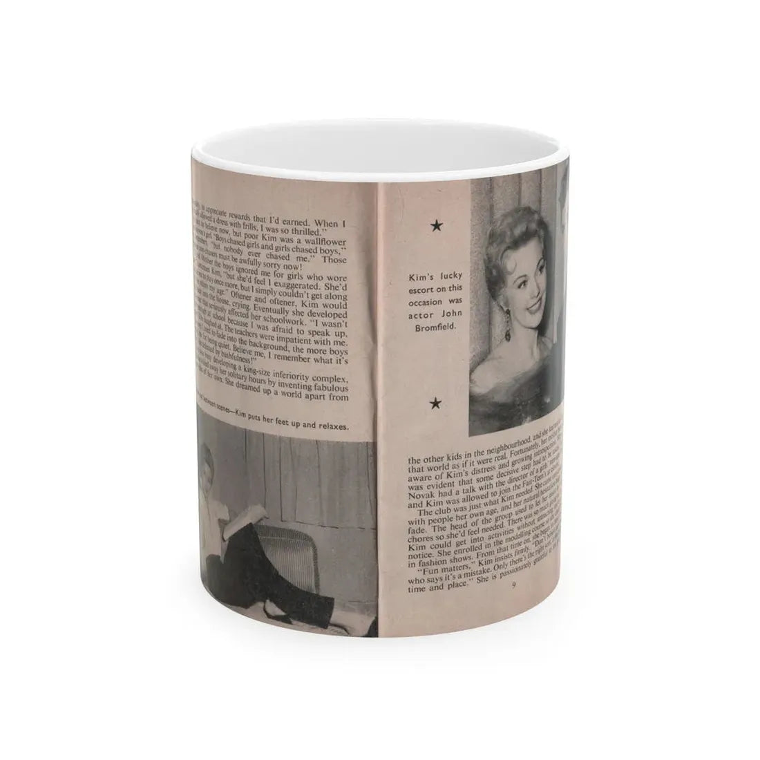 Kim Novak #143 - Scanned Mag. 66 Photos (Vintage Female Icon) White Coffee Mug 11oz - Go Mug Yourself
