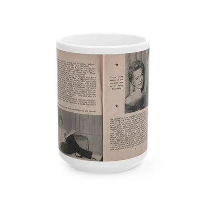 Kim Novak #143 - Scanned Mag. 66 Photos (Vintage Female Icon) White Coffee Mug 15oz - Go Mug Yourself