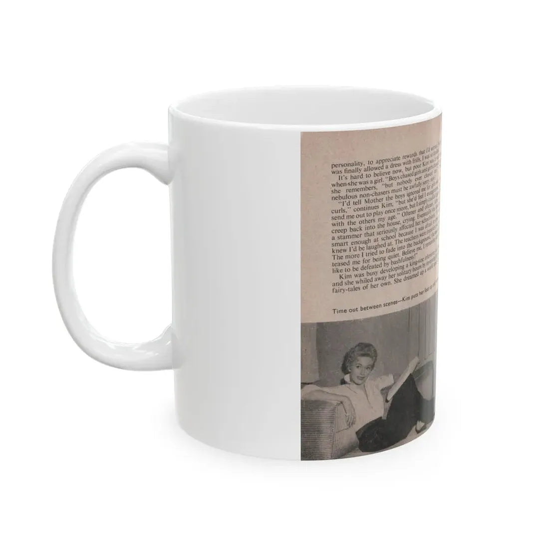 Kim Novak #143 - Scanned Mag. 66 Photos (Vintage Female Icon) White Coffee Mug - Go Mug Yourself