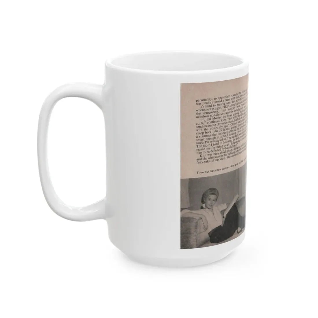Kim Novak #143 - Scanned Mag. 66 Photos (Vintage Female Icon) White Coffee Mug - Go Mug Yourself
